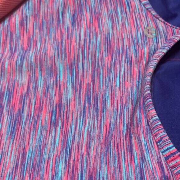 Lululemon Power Y Tank Size 6 Wee Are From Space Dye Purple Multi - Picture 11 of 11